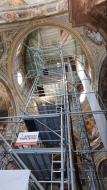Torre di ponteggio per i lavori di restauro